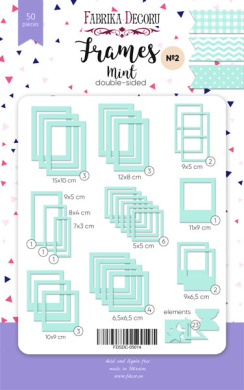 набор картонных фото рамок #2 mint 50 шт фабрика декору - 2