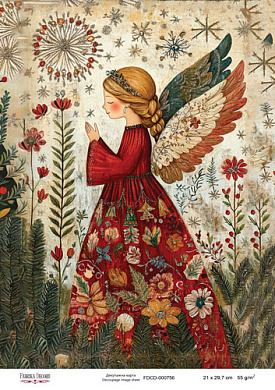 декупажная карта «рождественская сказка» #000756, 21см x 29,7см фабрика декору