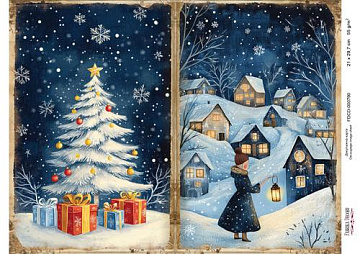 Decoupage card «Christmas Tale» #000790, 21cm x 29,7cm