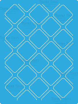 Stencil for crafts 15x20cm "Grid 3D" #147