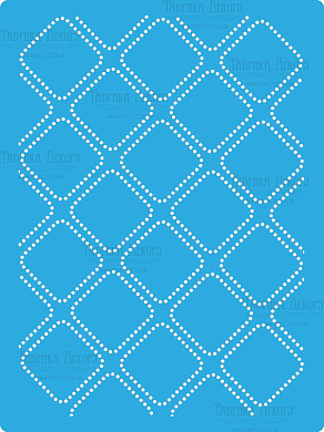 трафарет многоразовый 15x20см сетка 3д #147 фабрика декору