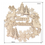 Christmas wreath MDF-made, "Merry Christmas", 325x300mm, Piece for decorating #212 - 0