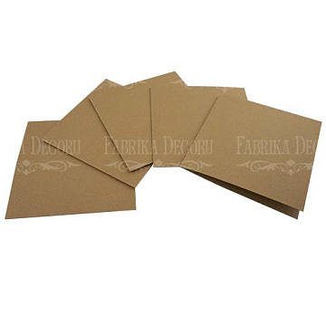 Set of blanks for creating cards, 15х15cm, kraft