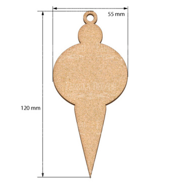 Blank for decoration New year tree toy 13, #444 - 2