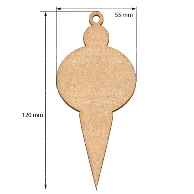 Blank for decoration New year tree toy 13, #444 - 2