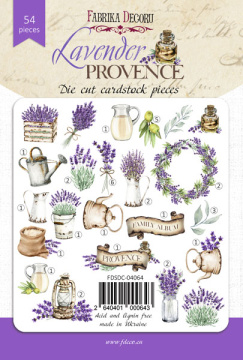 Set of die cuts Lavender provence, 54 pcs - 2 Set of die cuts Lavender provence, 54 pcs - 2