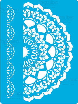 Stencil for crafts 15x20cm "Delicate lace 3" #186