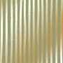 Sheet of single-sided paper with gold foil embossing, pattern Golden Stripes Olive, 12"x12"