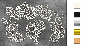 Chipboard embellishments set, Grape-vine #552