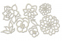 набор чипбордов цветы 2 10х15 см #044 