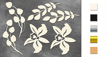Spanplatten-Set "Zarte Orchidee 2" #170