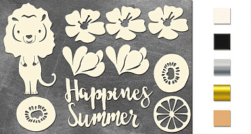 Chipboard embellishments set, "Summer holiday 1" #191