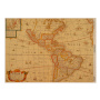 Arkusz kraft papieru z wzorem Maps of the seas and continents #08, 42x29,7 cm