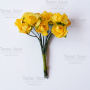 Zestaw małych kwiatów "Bukiet róż". Żółty. 12 sztuk 