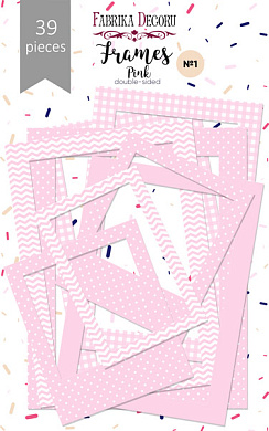 набор картонных фото рамок #1 pink 39 шт фабрика декору