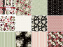 Double-sided scrapbooking paper set Peony passion 8"x8", 10 sheets - 0