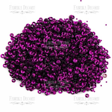 Sequins Round cups, blackberry, #325 - 2