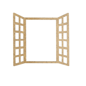 3D figures for decorating dollhouses and shadow boxes, Window, Fence, Gate, Set #63 - 2 3D figures for decorating dollhouses and shadow boxes, Window, Fence, Gate, Set #63 - 2