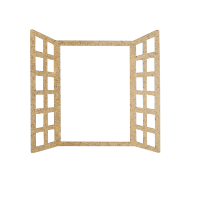 фигурки 3d для украшения кукольных домиков и шедоубоксов окно, забор, ворота, набор #63 - 2 фигурки 3d для украшения кукольных домиков и шедоубоксов окно, забор, ворота, набор #63 - 2