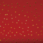 Skóra PU do oprawiania ze złotym tłoczeniem, wzór Golden Drops Red, 50cm x 25cm 