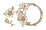 Набор чипбордов Круглая цветочная рамка 15х15 см #334