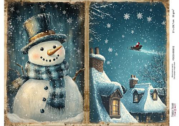 Decoupage card «Christmas Tale» #000812, 21cm x 29,7cm