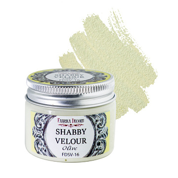 Shabby Veloursfarbe Oliv