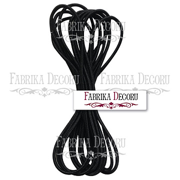 Elastic round cord, color Black