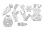 Набор чипбордов Пасхальные кролики 10х15 см #178
