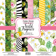 набор скрапбумаги wild tropics 20x20 см, 10 листов