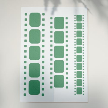 Stencil for crafts 15x20cm "Camera roll 1" #064 - 2 Stencil for crafts 15x20cm "Camera roll 1" #064 - 2