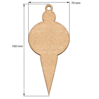 Blank for decoration New year tree toy 19, #450 - 2