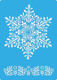 Stencil for crafts 15x20cm "Snowflake 1" #198