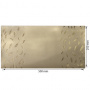 Piece of PU leather for bookbinding with gold pattern Golden Feather Beige, 50cm x 25cm - 0