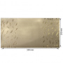 Skóra PU do oprawiania ze złotym wzorem Golden Feather Beige, 50cm x 25cm 