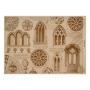 Zestaw jednostronnego kraftowego papieru do scrapbookingu History and architecture 42x29,7 cm, 10 arkuszy 