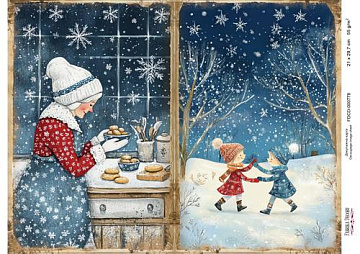 Decoupage card «Christmas Tale» #000778, 21cm x 29,7cm
