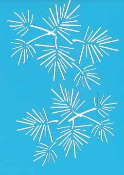 Stencil for crafts 15x20cm "Spruce branches" #063