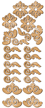 Set of MDF ornaments for decoration #86