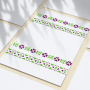 Stencil reusable, 15 cm x 20 cm Embroidery border, #432 - 0