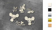 Chipboards set Happy mouse day #790