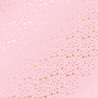 Sheet of single-sided paper with gold foil embossing, pattern Golden stars Pink, 12"x12"