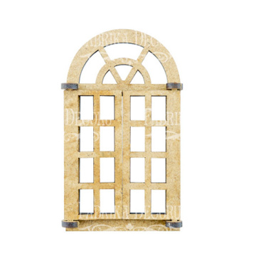 3D figures for decorating dollhouses and shadow boxes, Window 1, Window 2, Set #277 - 2 3D figures for decorating dollhouses and shadow boxes, Window 1, Window 2, Set #277 - 2
