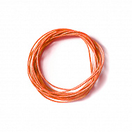 Round wax cord, d=1mm, color Orange