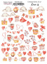 Set of stickers 55pcs Love is #240
