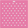 Stencil for decoration XL size (30*30cm), Hearts pattern, #216
