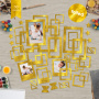 Set of cardboard photo frames with gold foil #2, Gold, 50 pcs - 1