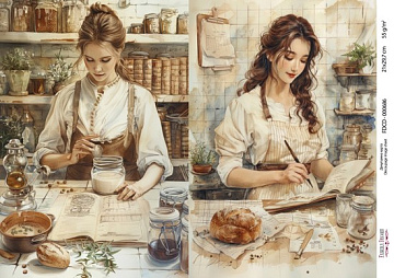 Decoupage card #0686, 21x29,7 cm