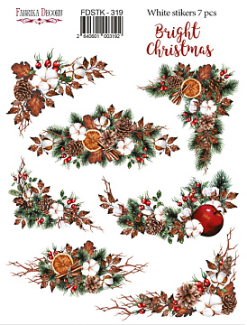 Set of stickers 7pcs Bright Christmas #319