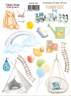 набор наклеек (стикеров) 18 шт funny fox boy  #182